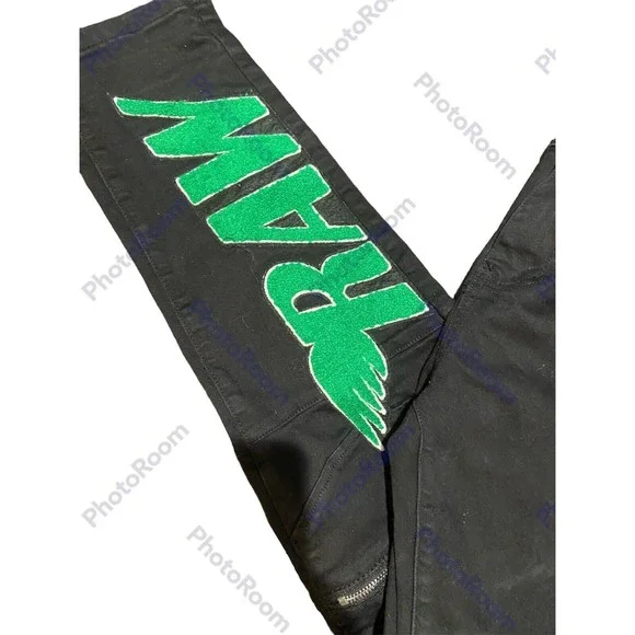 Rawyalty Mens Black Straight Leg Jeans Size 36 - Picture 2 of 7